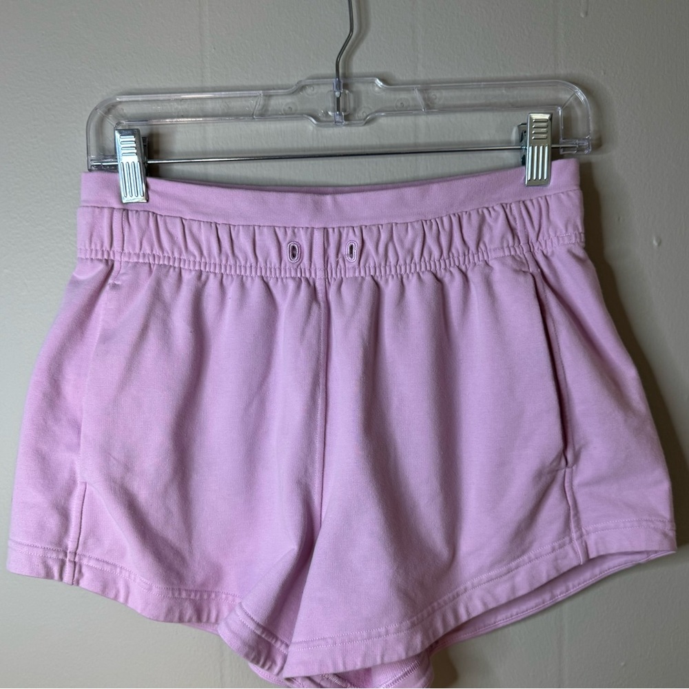 Lululemon Pink Sweat Shorts with Elastic Waistband Size 6